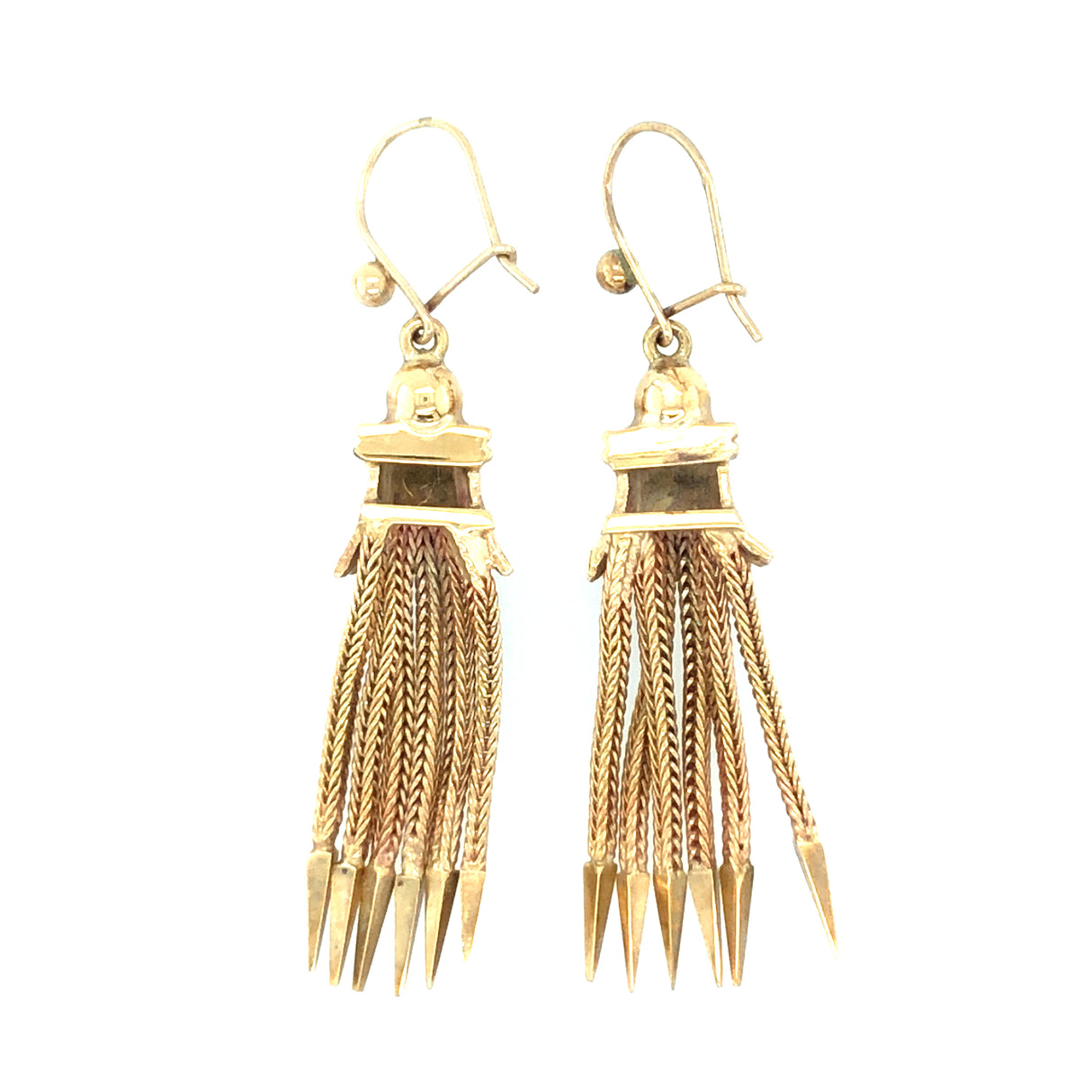 Mid-century Gold Tassel Vintage Earrings