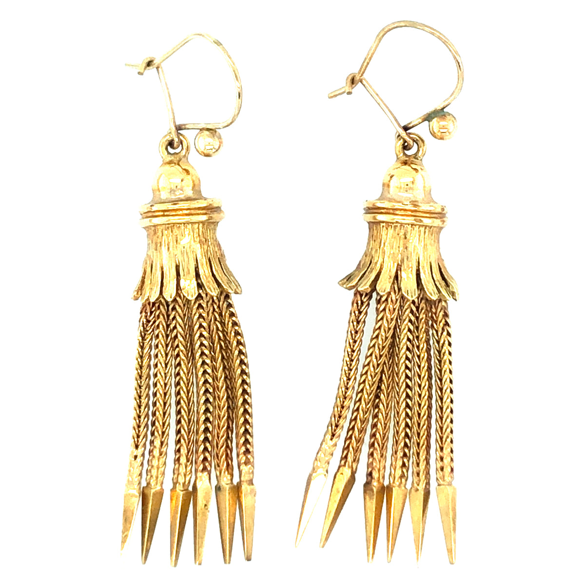 Old fashioned top gold earrings