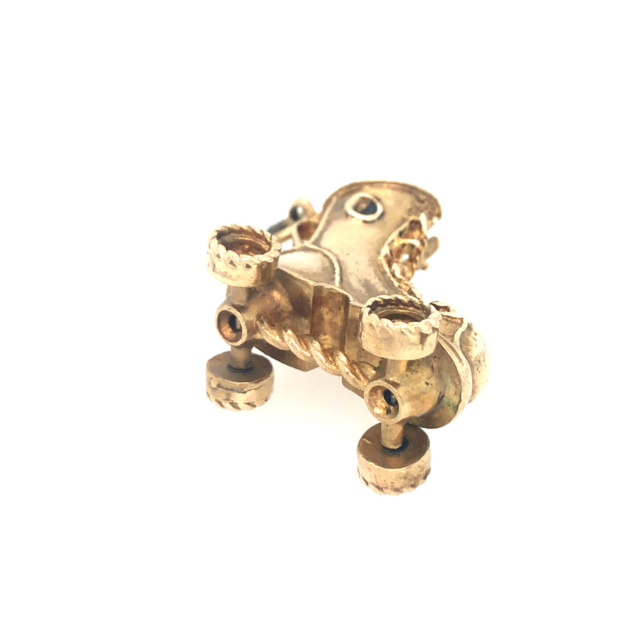 Vintage Mid-Century Gold Roller-skate Pendant