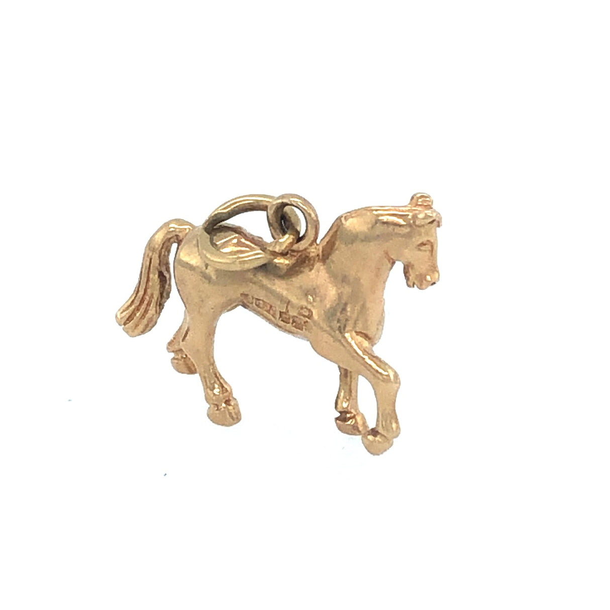 Trotting Small Horse Charm in 9k Gold The Vintage Jewellery Company