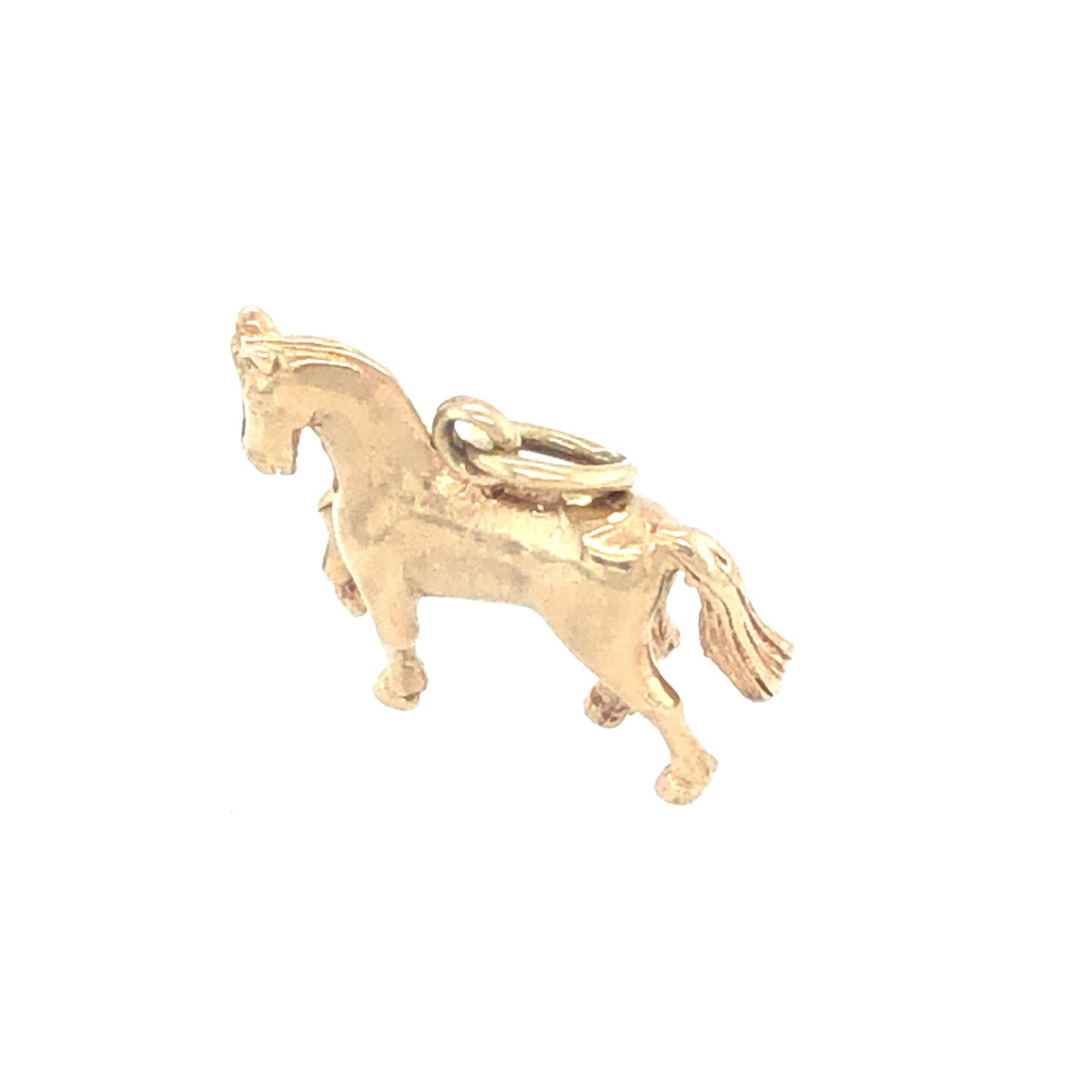 Trotting Small Horse Charm in 9k Gold The Vintage Jewellery Company