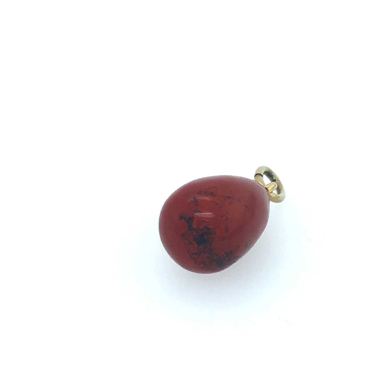 Victorian Carved Hardstone Egg-Shaped Pendant The Vintage Jewellery Company