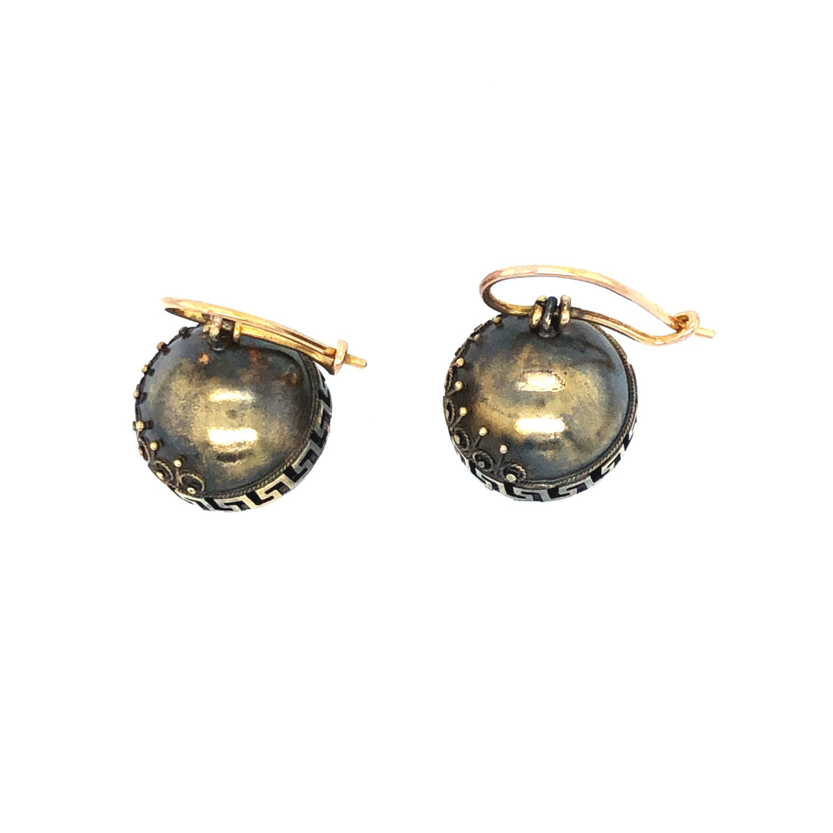 Victorian Gold Etruscan Revival Earrings The Vintage Jewellery Company