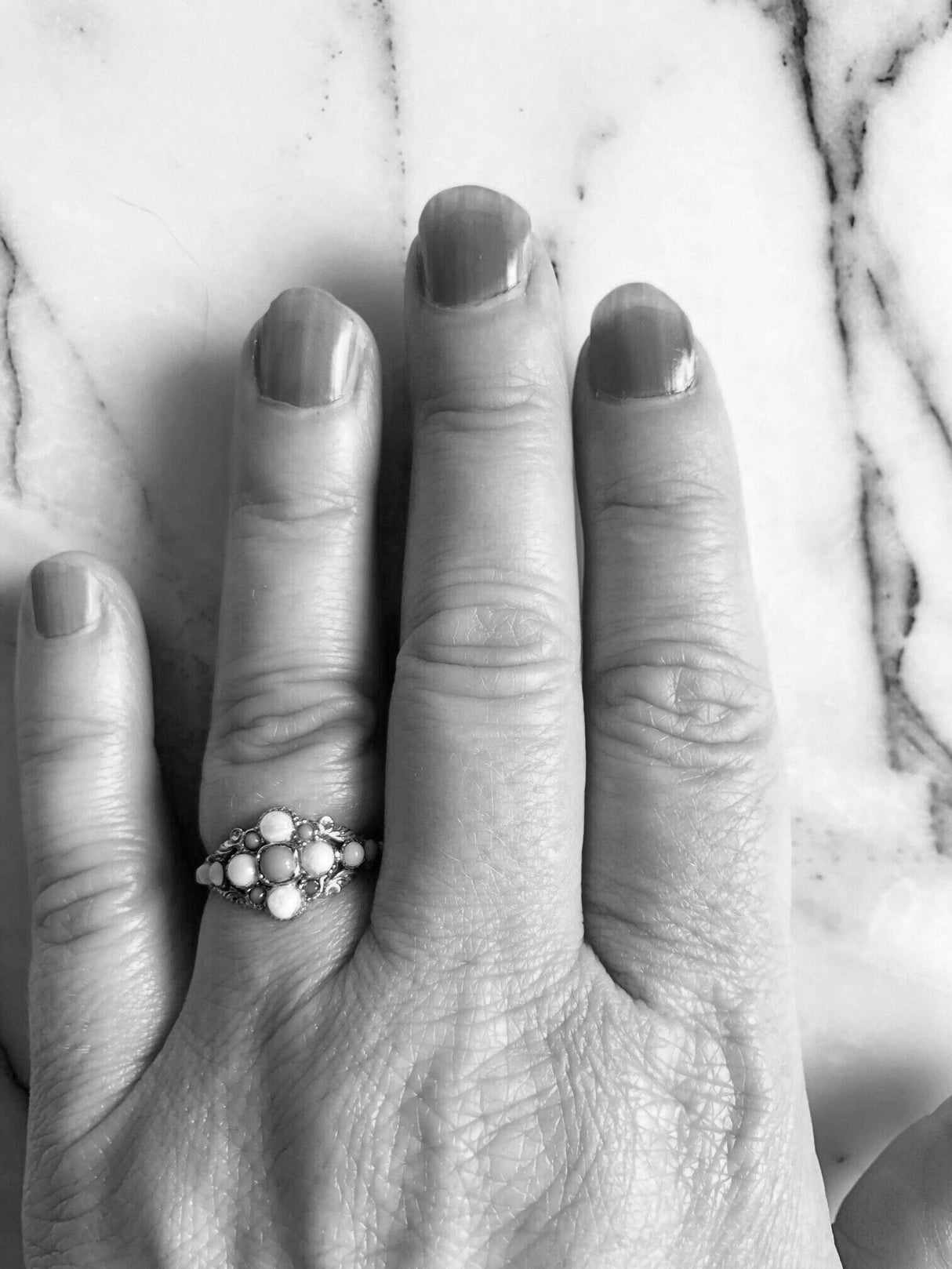 Victorian Rose Gold, Turquoise and Opal Antique Ring The Vintage Jewellery Company