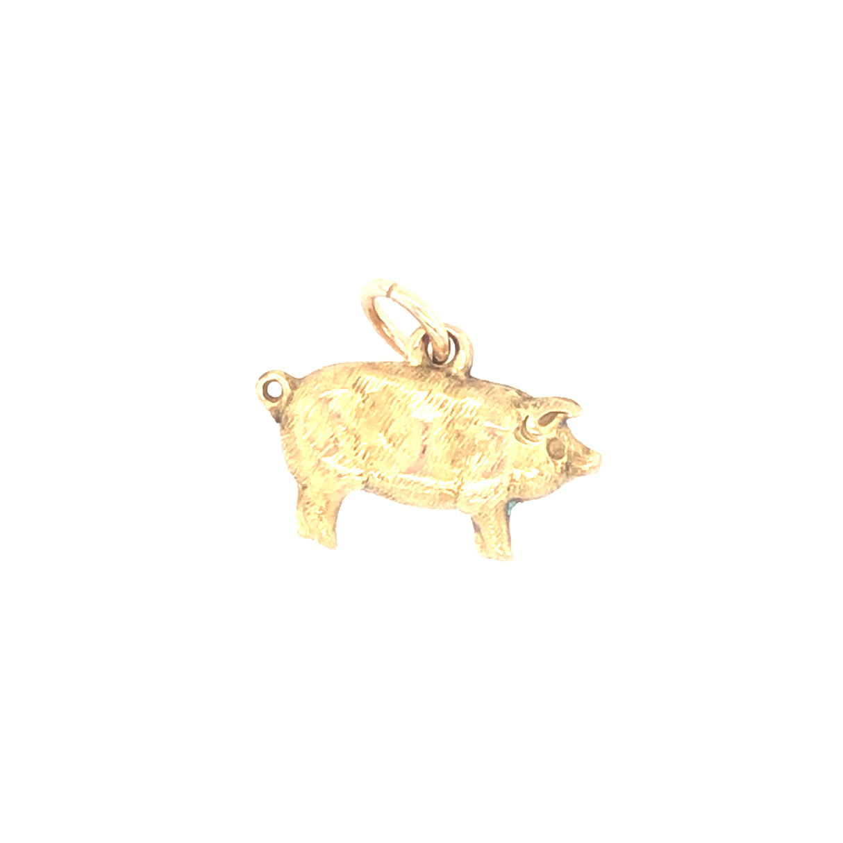 Victorian 9ct Gold Pig Charm Antique Pendant