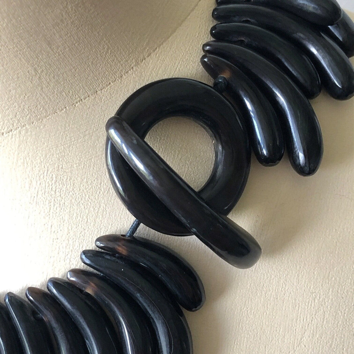 Vintage 1980s Monies - Gerda Lynggaard - Horn Statement Necklace - Signed The Vintage Jewellery Company