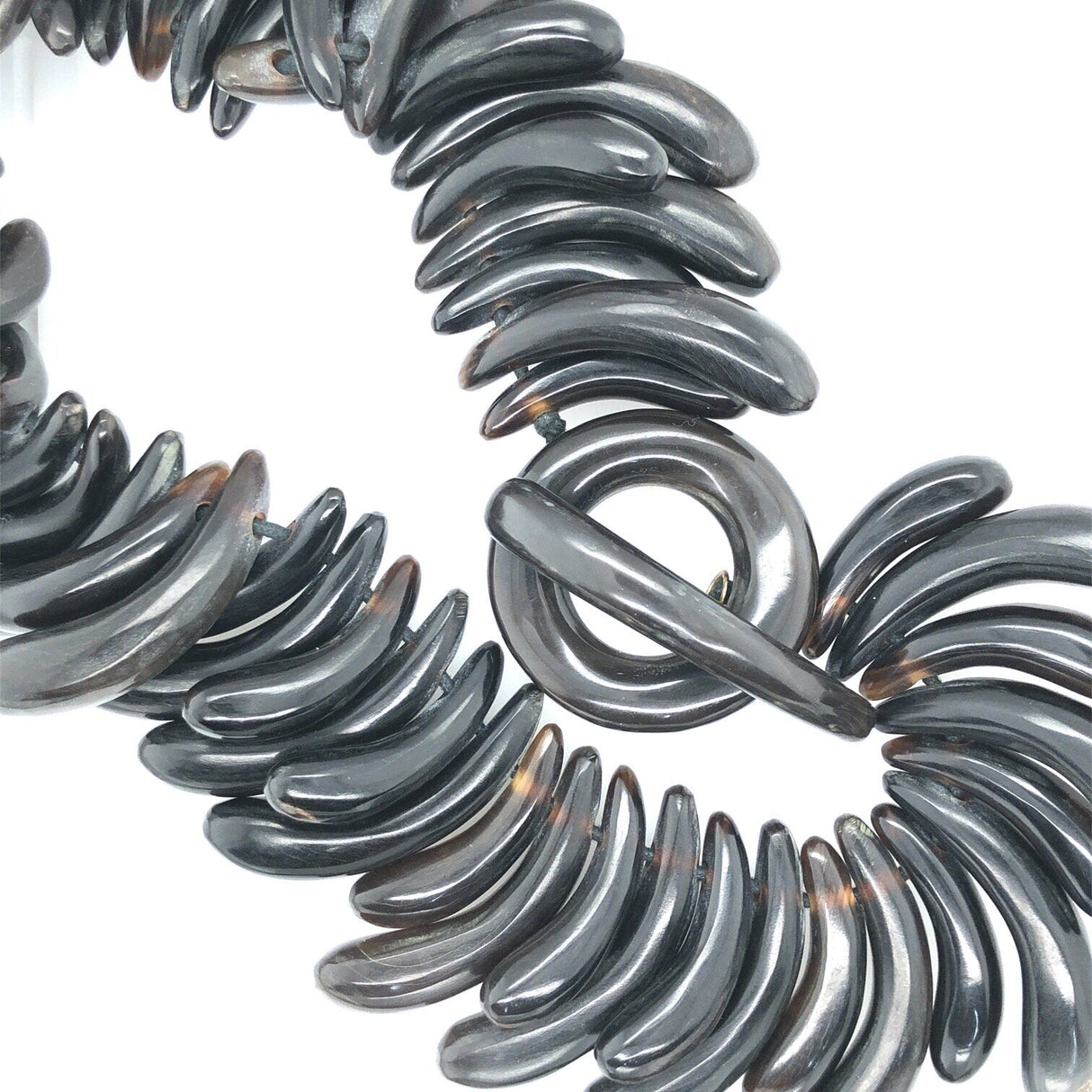 Vintage 1980s Monies - Gerda Lynggaard - Horn Statement Necklace - Signed The Vintage Jewellery Company