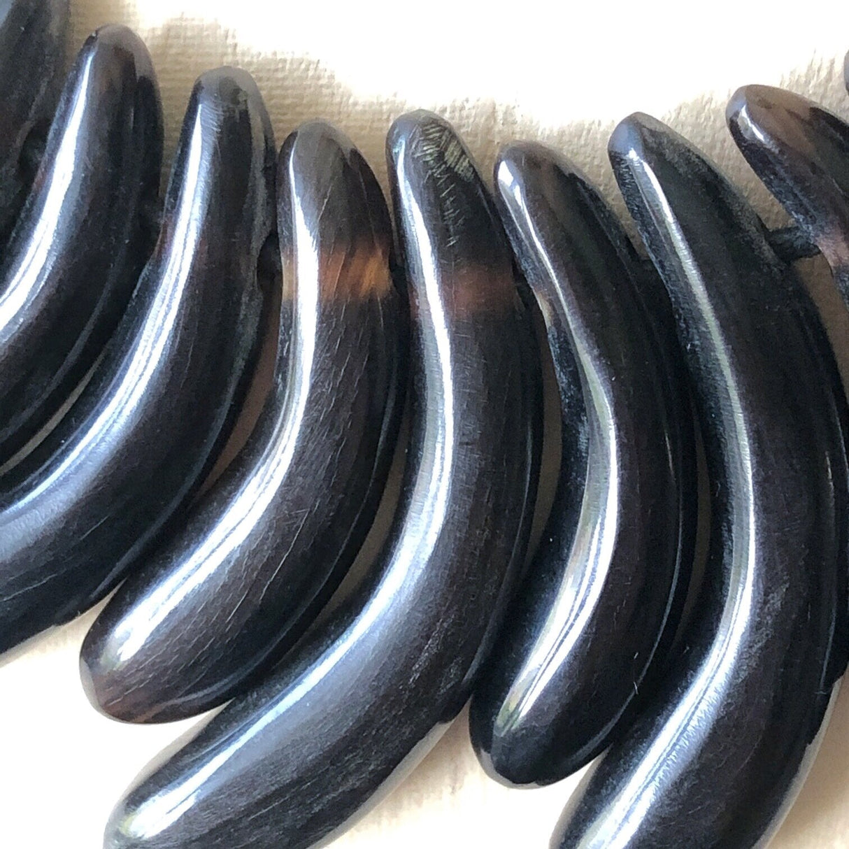 Vintage 1980s Monies - Gerda Lynggaard - Horn Statement Necklace - Signed The Vintage Jewellery Company