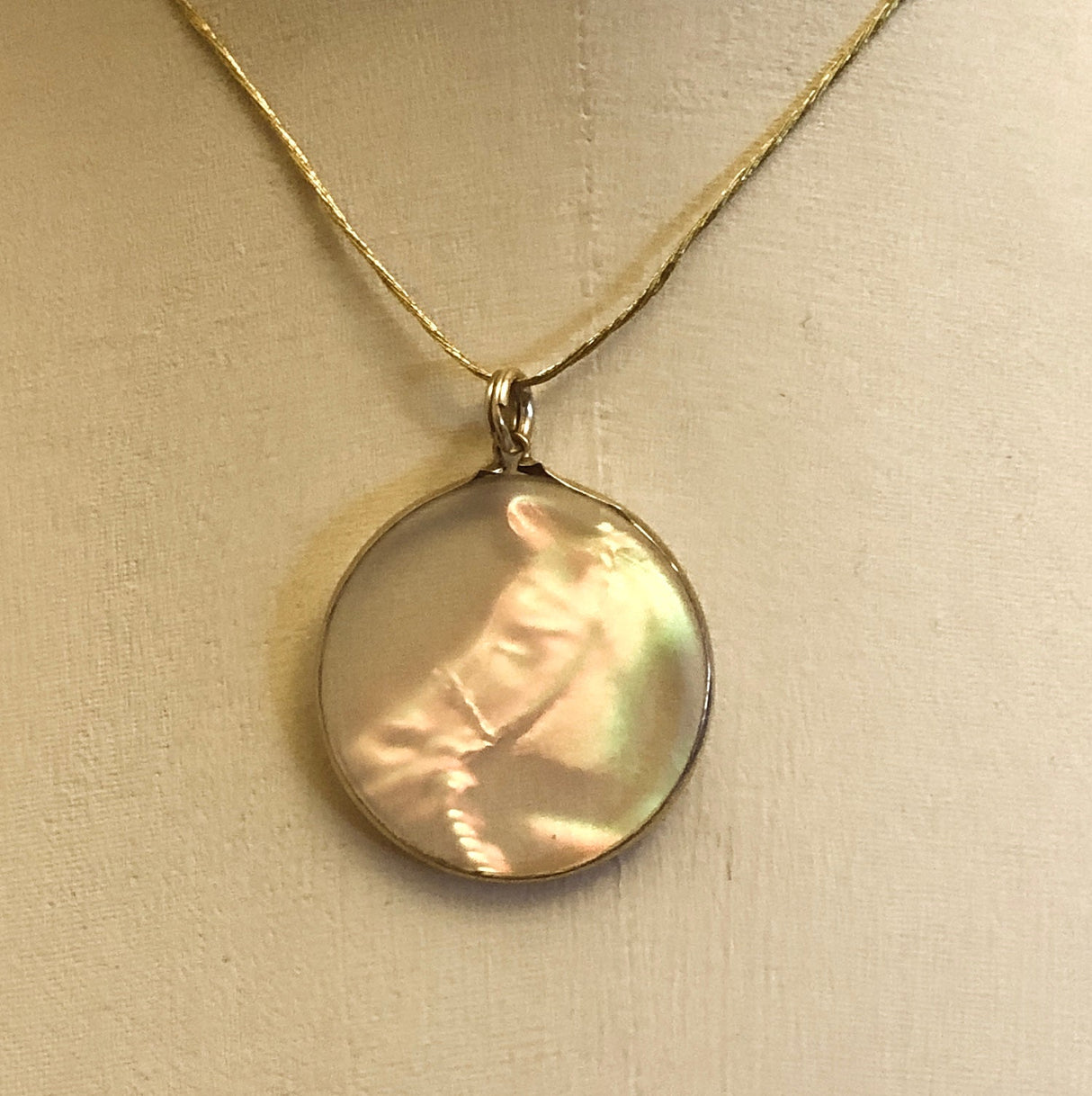 Vintage 9k Gold Hologram Pendant The Vintage Jewellery Company