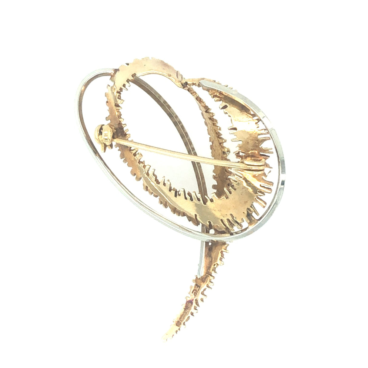 Vintage Abstract Gold Brooch The Vintage Jewellery Company