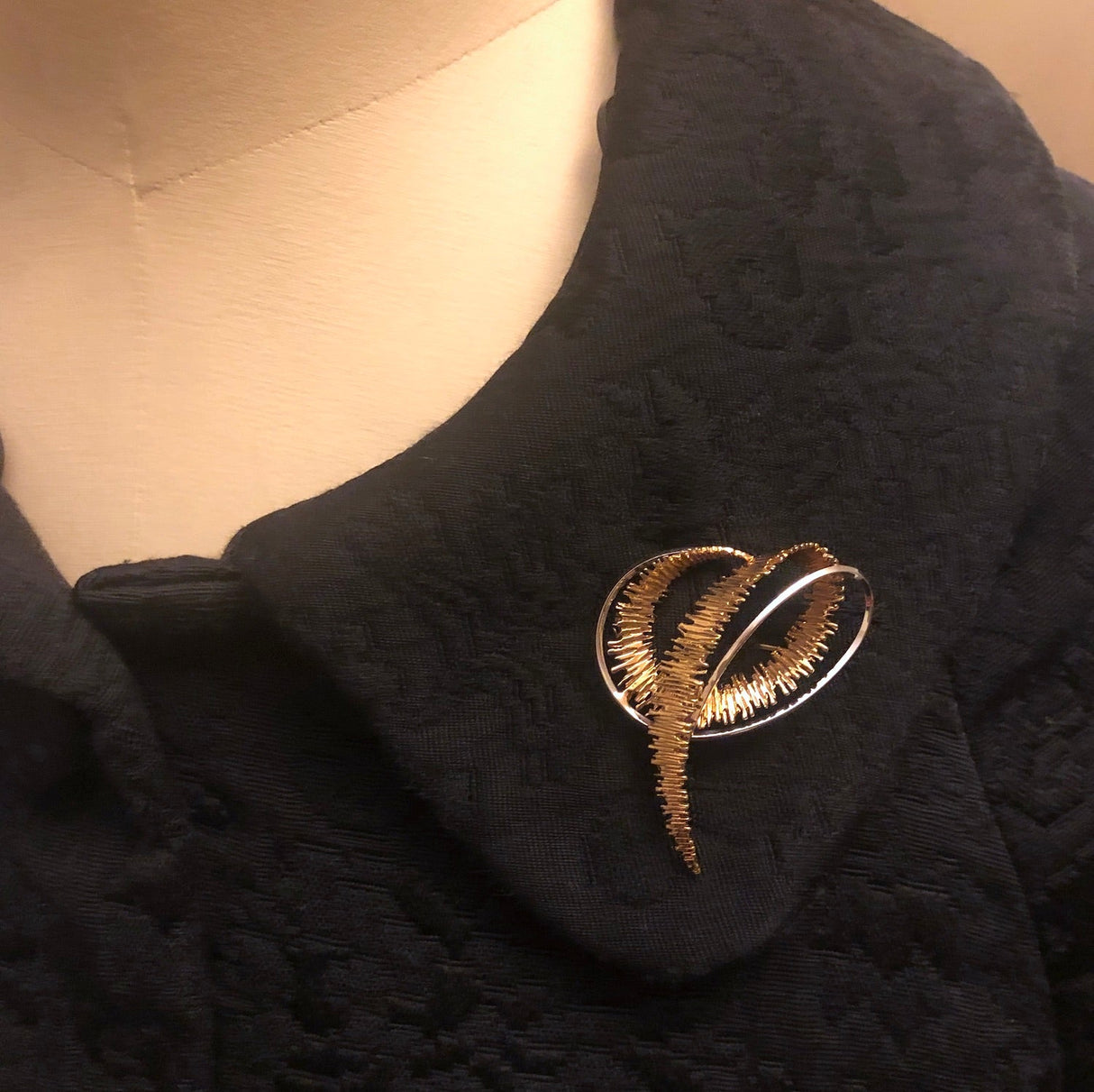 Vintage Abstract Gold Brooch The Vintage Jewellery Company