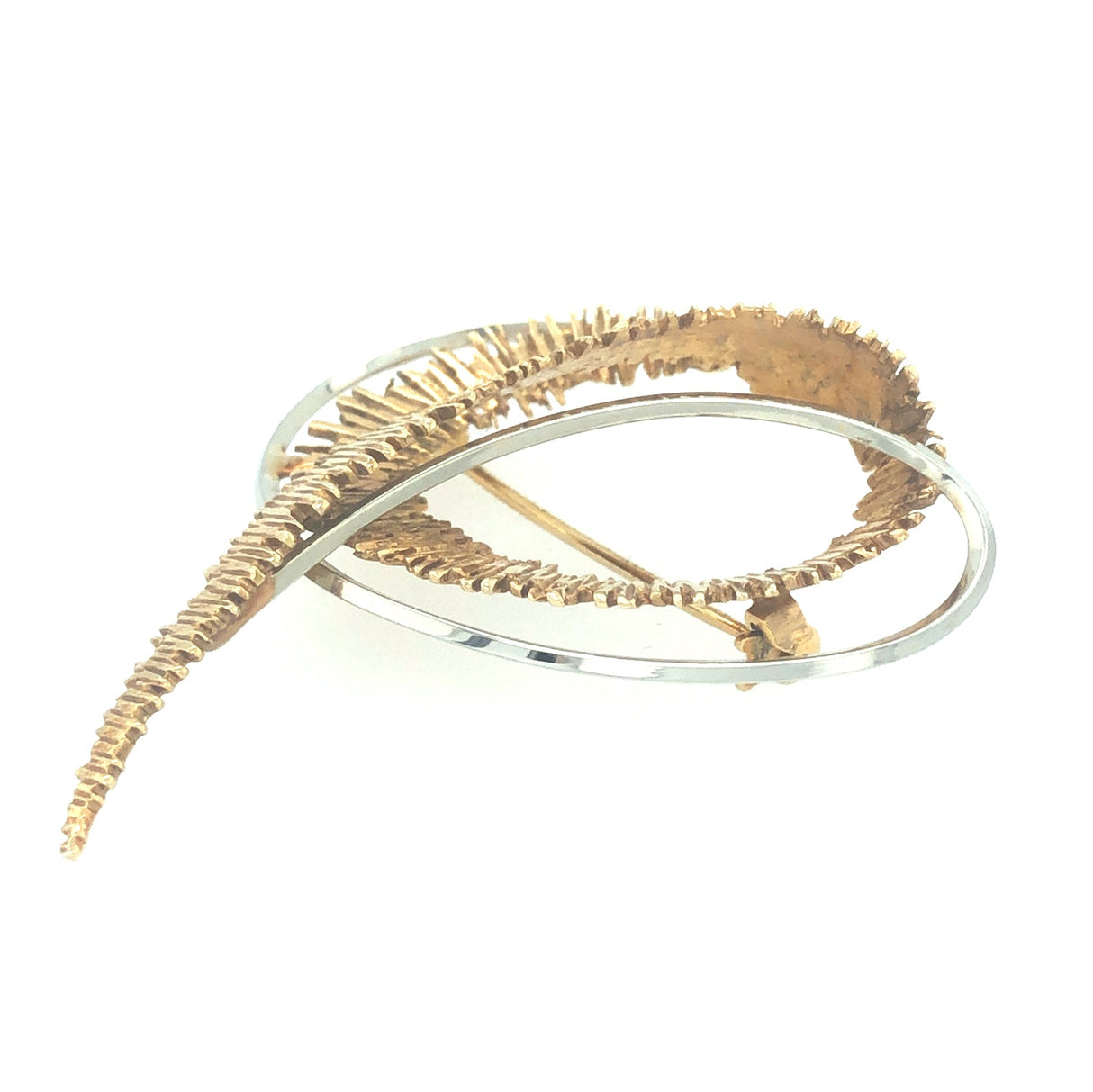 Vintage Abstract Gold Brooch The Vintage Jewellery Company