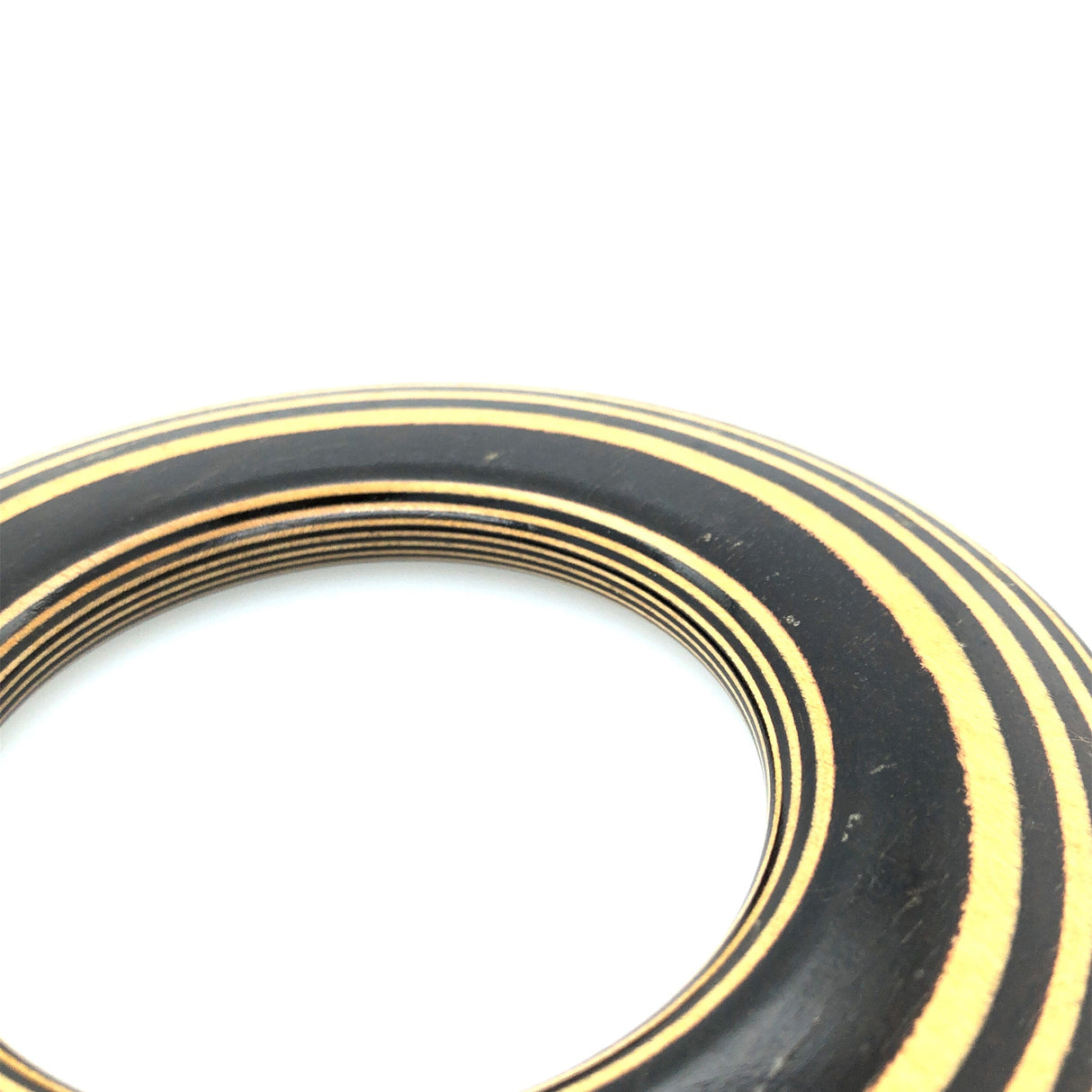 Vintage Danish Striped Wooden Oversized Bracelet The Vintage Jewellery Company