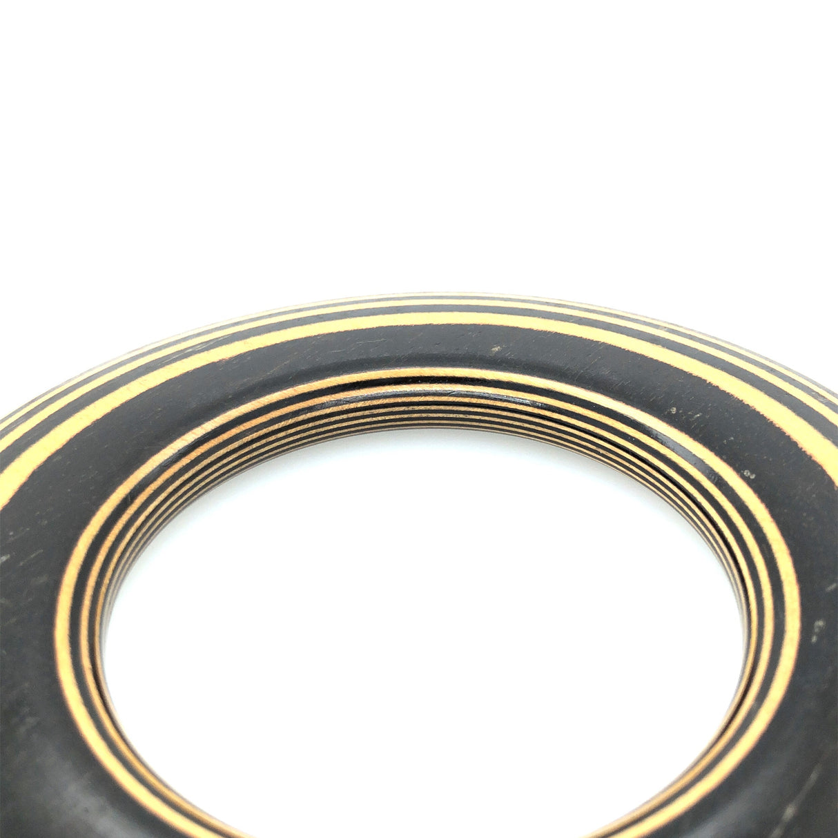 Vintage Danish Striped Wooden Oversized Bracelet The Vintage Jewellery Company