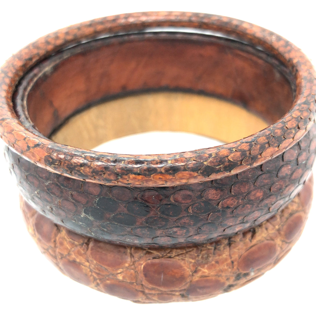 Vintage Danish stacking snakeskin bangles The Vintage Jewellery Company