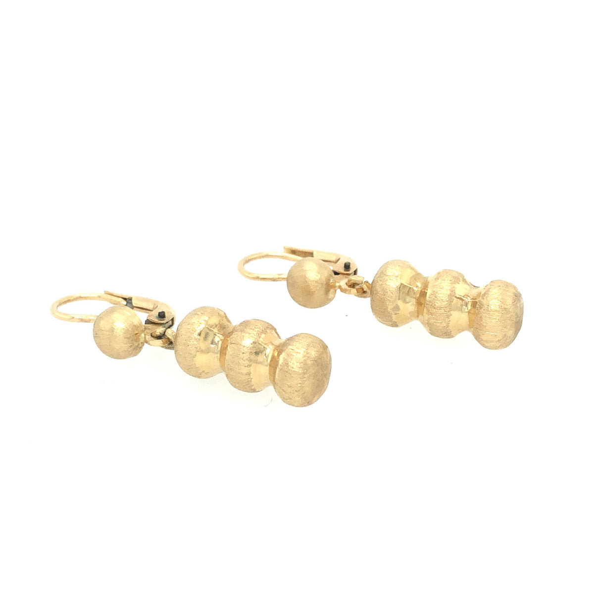 Vintage Italian 14k Gold Drop Earrings with Lever-back The Vintage Jewellery Company