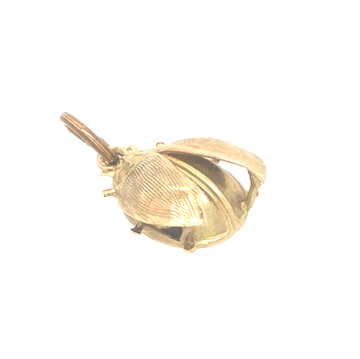 Vintage Gold Pendant - Ladybird With Open Wings
