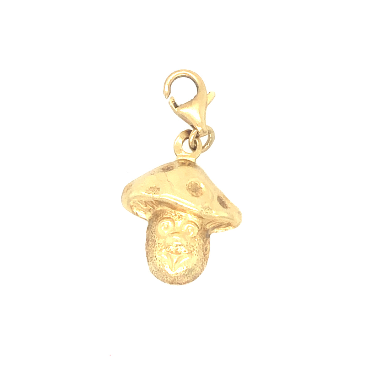 Vintage Gold Magic Mushroom Pendant Charm