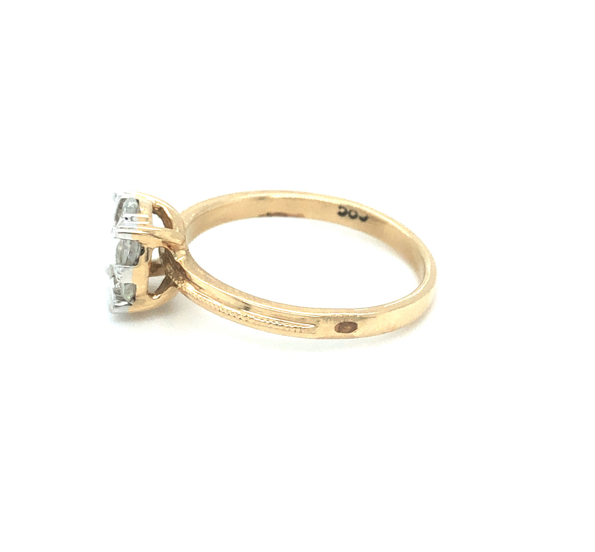 Vintage Gold & Diamond Cluster Ring