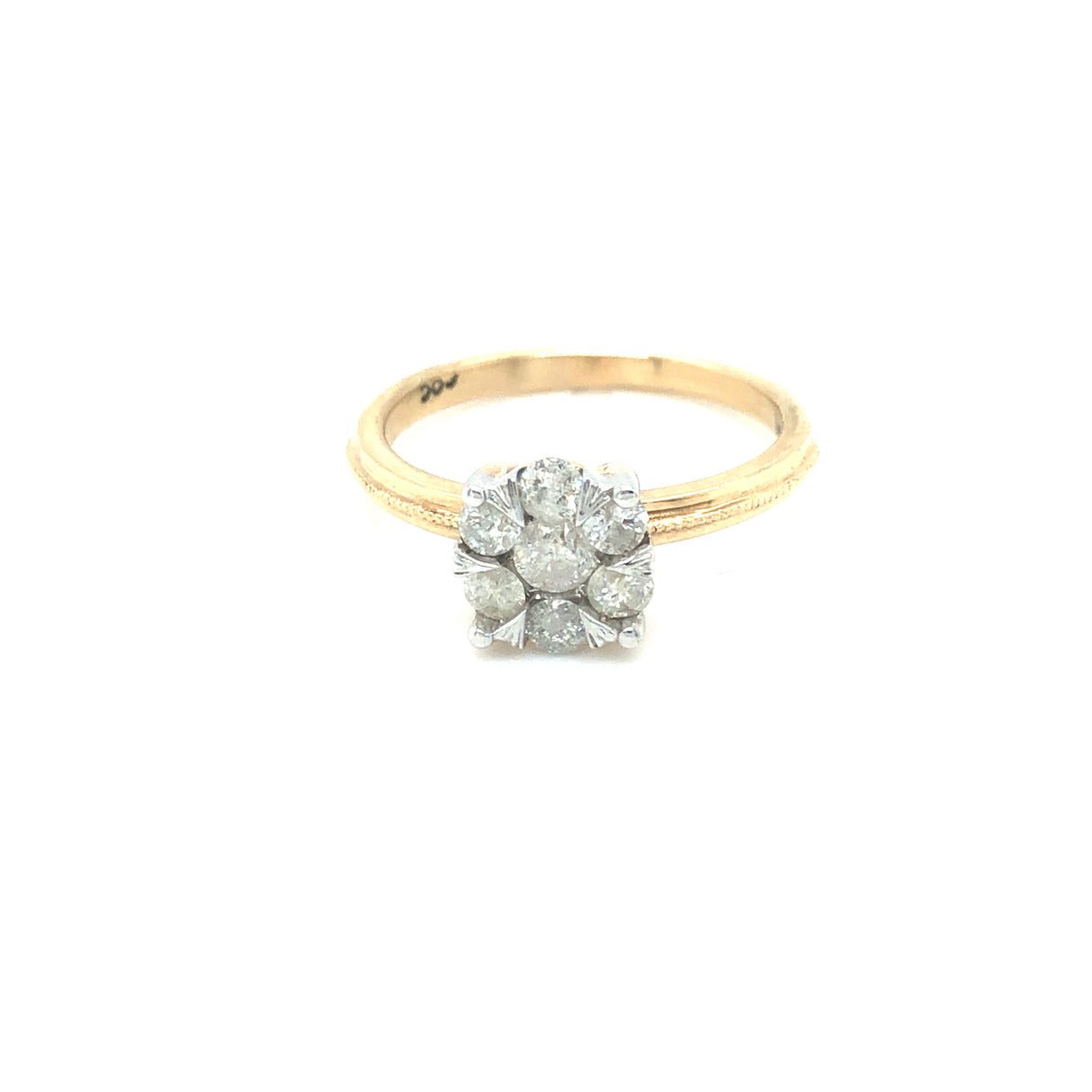 Vintage Gold & Diamond Cluster Ring