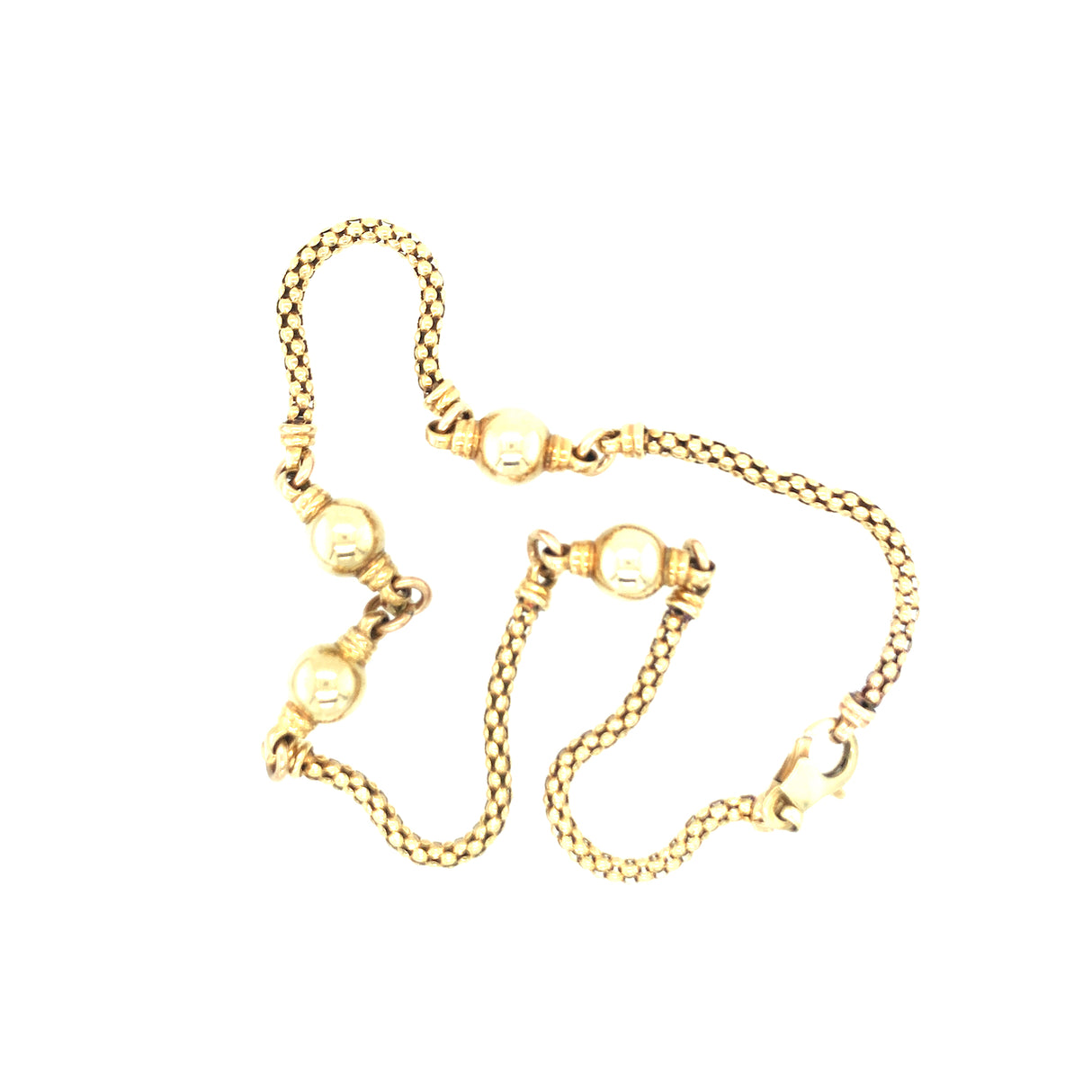 Vintage 1990s Italian Gold Ball Necklace
