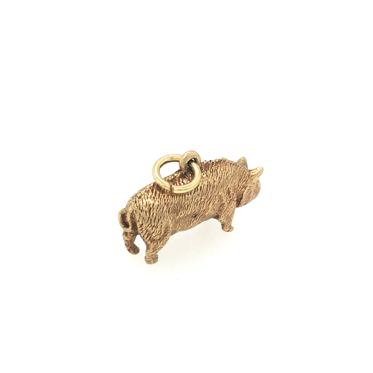 Vintage Cropp  & Farr Mid-Century Gold Pig Pendant