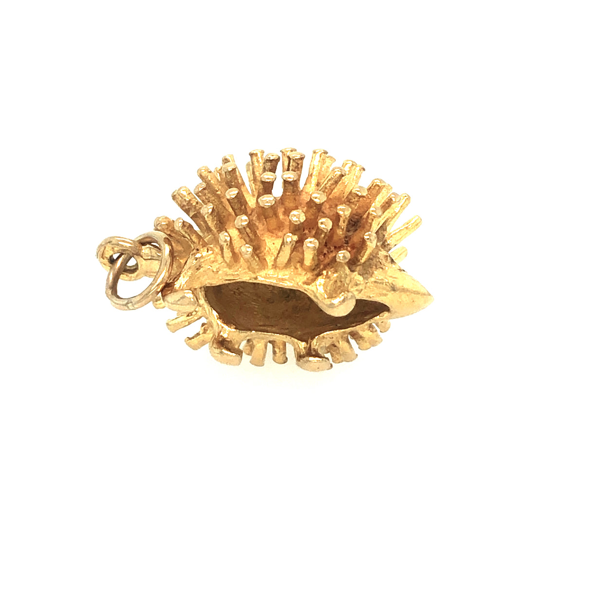 Vintage Mid-Century Gold Hedgehog Charm Pendant