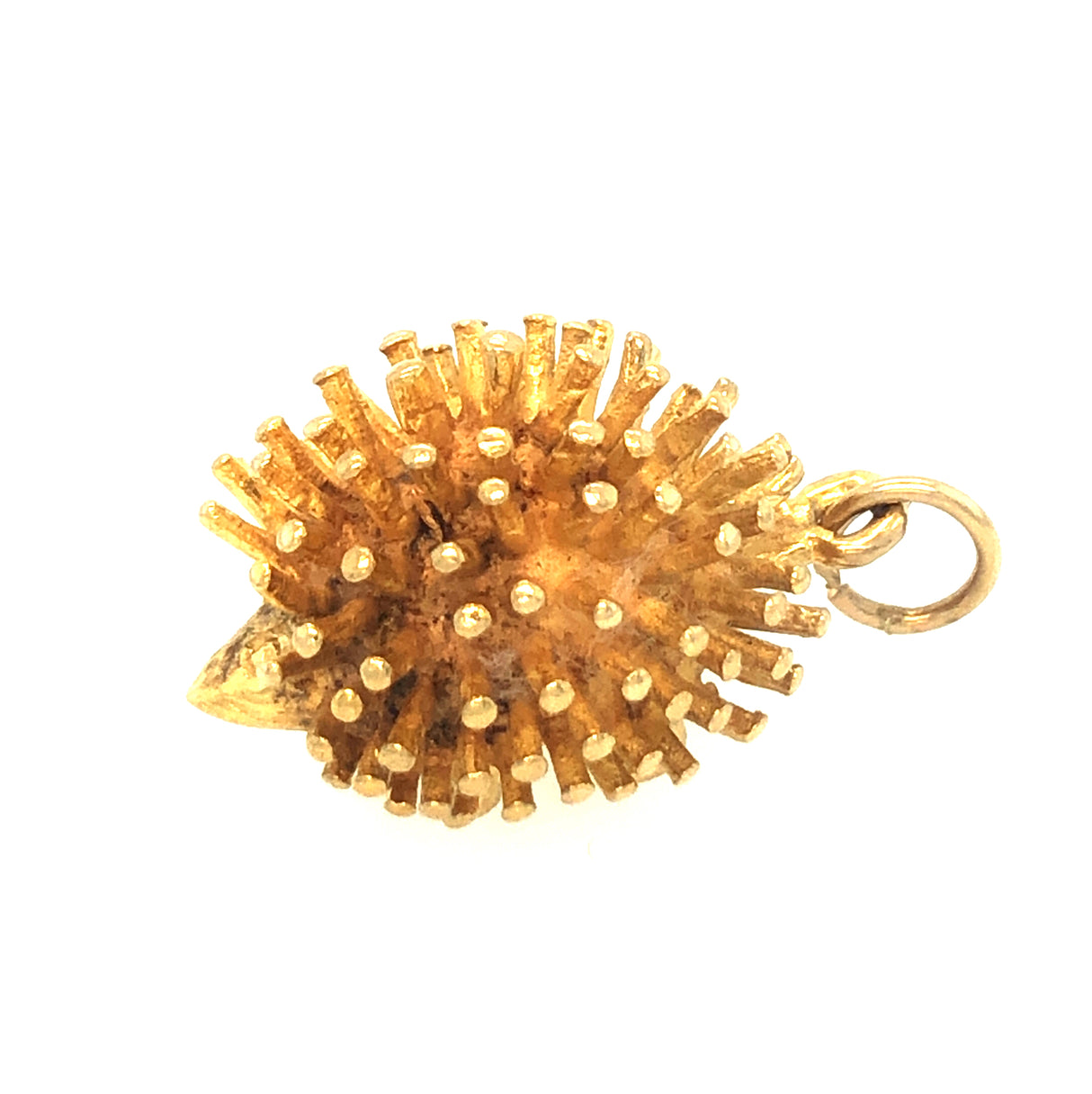 Vintage Mid-Century Gold Hedgehog Charm Pendant