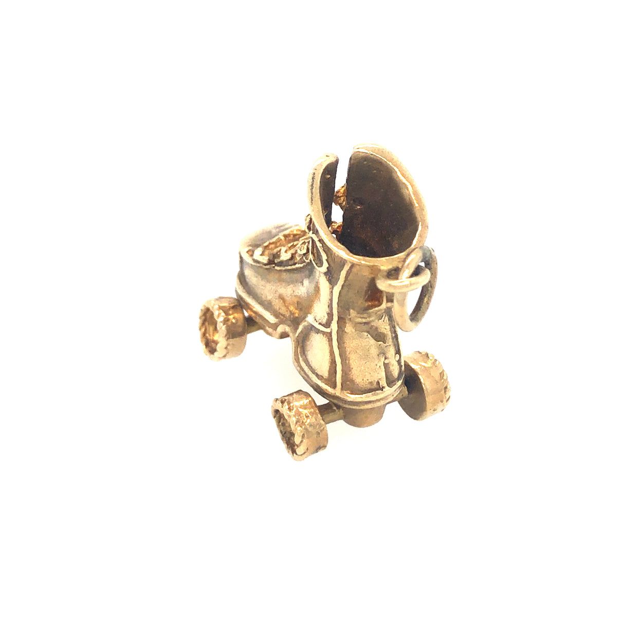 Vintage Mid-Century Gold Roller-skate Pendant