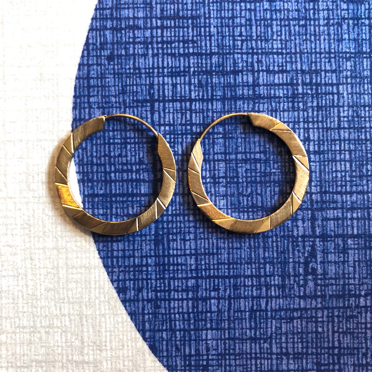 brushed gold vintage earrings