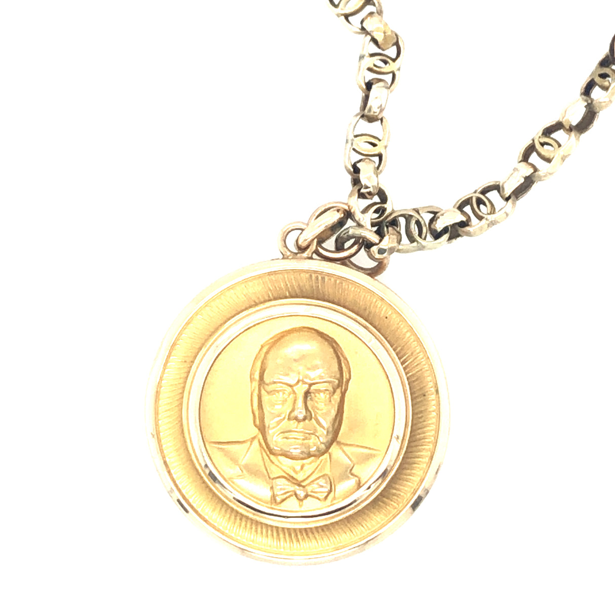 Vintage Winston Churchill Gold Charm Bracelet