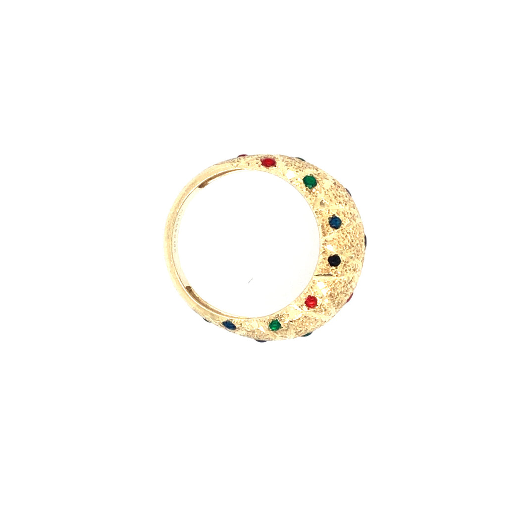 14k Gold and Enamel Ring The Vintage Jewellery Company