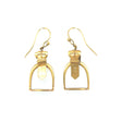 1930s 8k Rose Gold Stirrup-Shaped Earrings The Vintage Jewellery Company