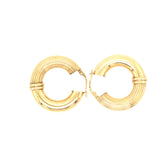 1980s 9K Gold Hollow Hoop Earrings The Vintage Jewellery Company