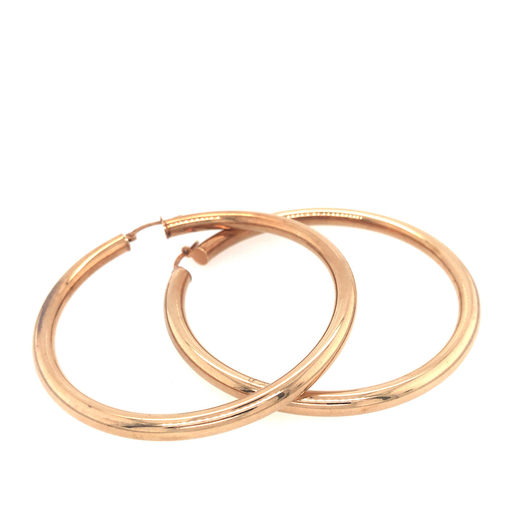 9ct Gold X-Large Hollow Hoop Earrings