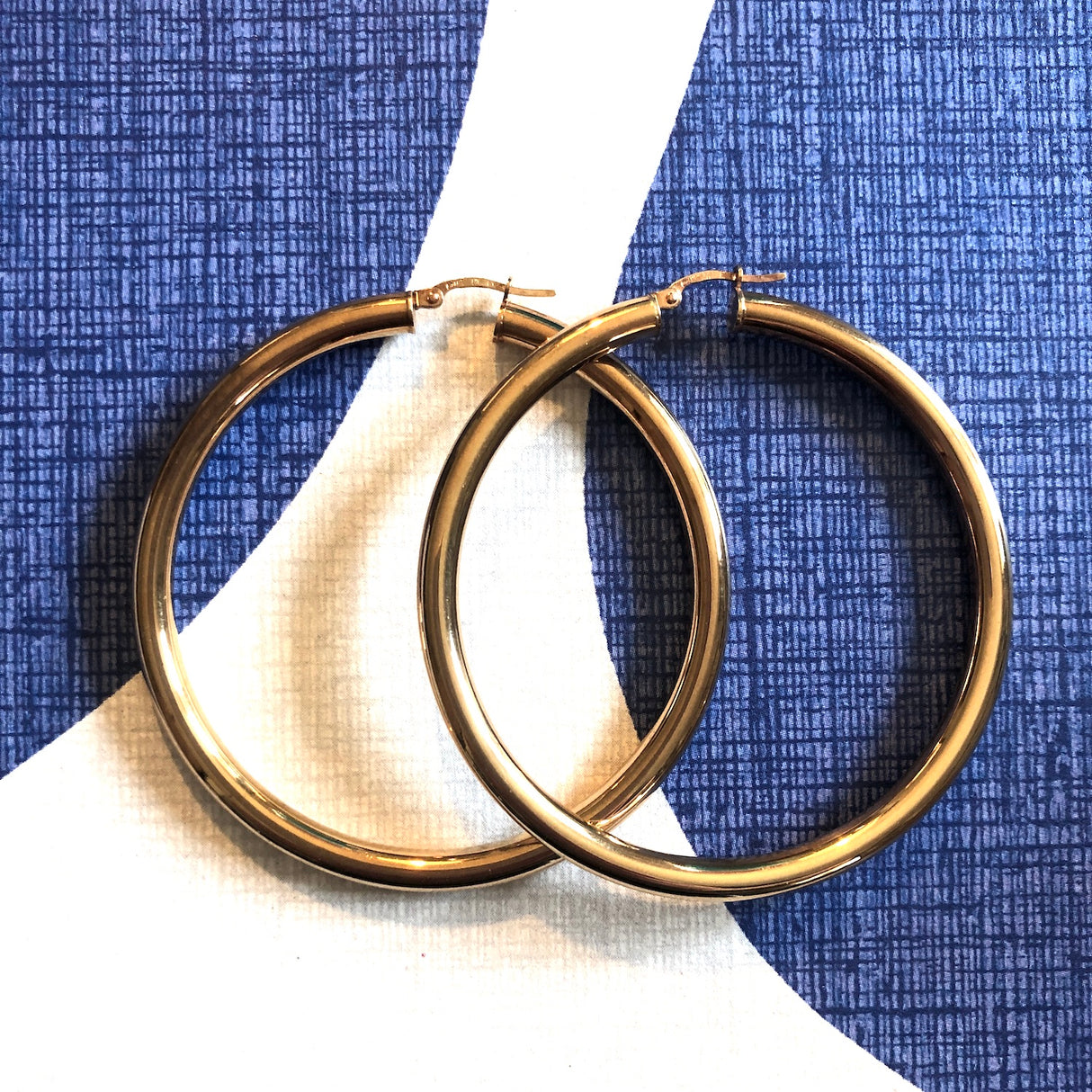9ct Gold X-Large Hollow Hoop Earrings