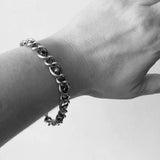 9k Gold Antique Bracelet Set With Seed Pearl and Sapphires The Vintage Jewellery Company