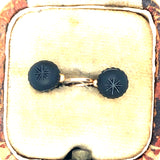 Antique 18ct Rose Gold  & Jet Dormeuse Earrings