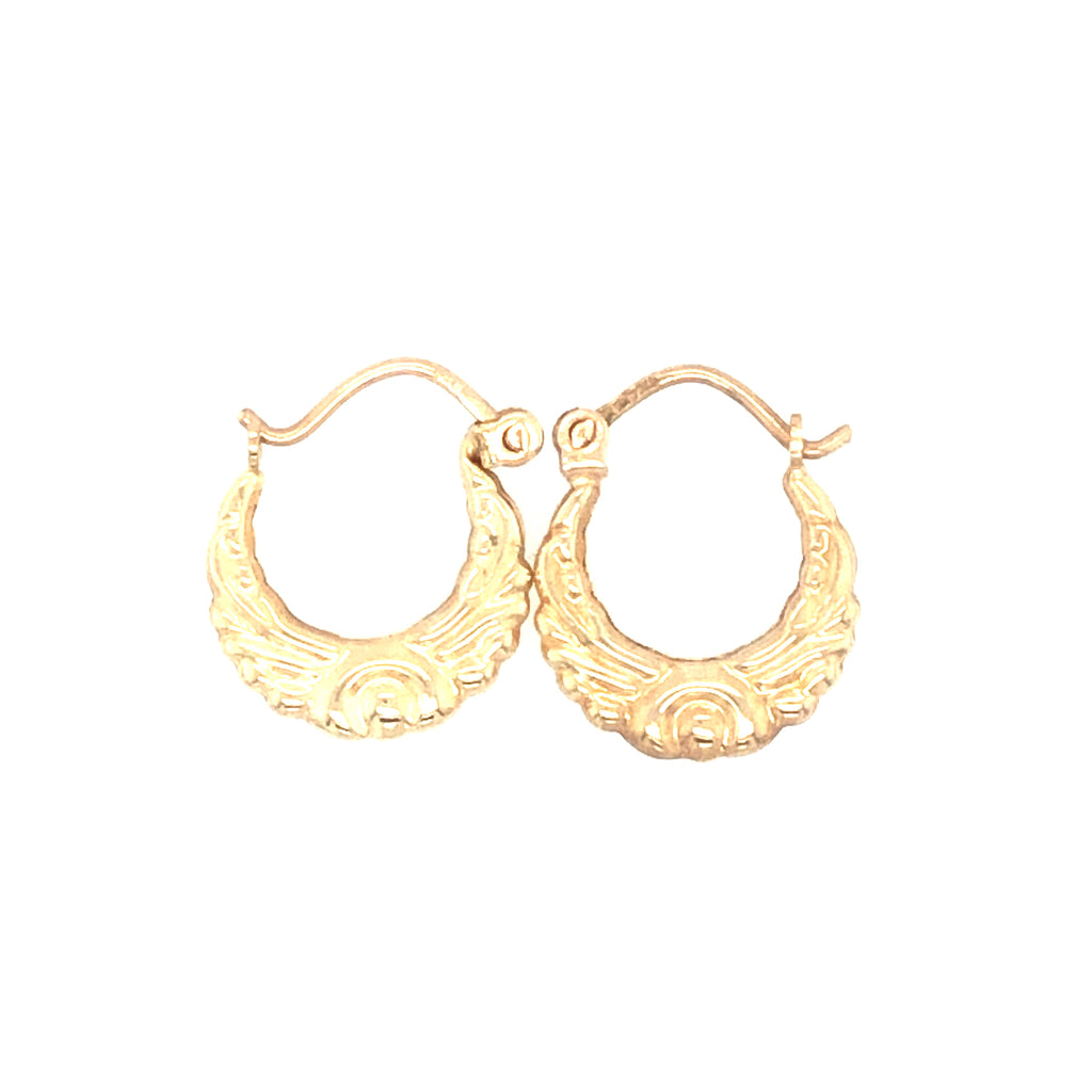 1990s Small Creole 9ct Gold Hoop Earrings