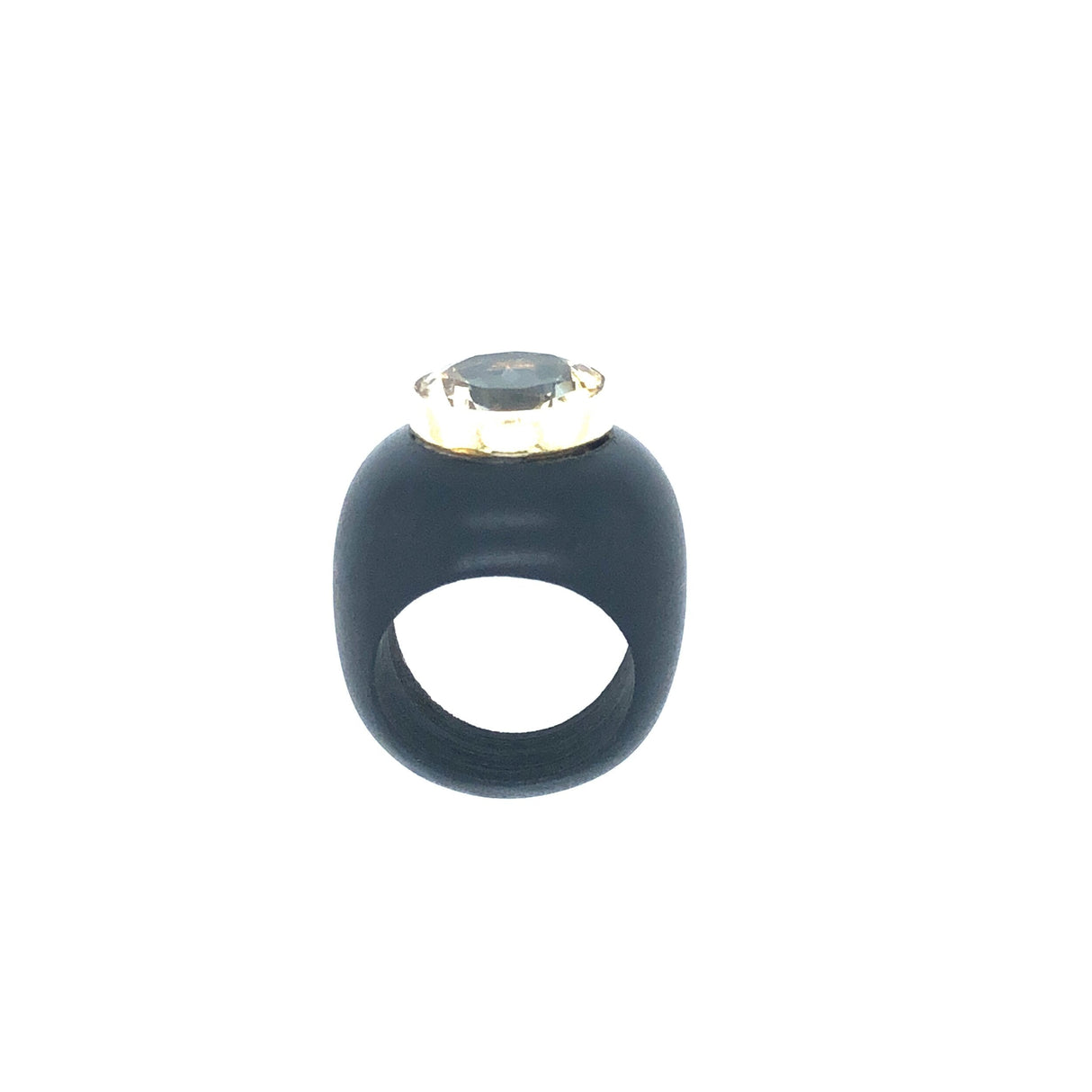 Ebony and Citrine Ring The Vintage Jewellery Company
