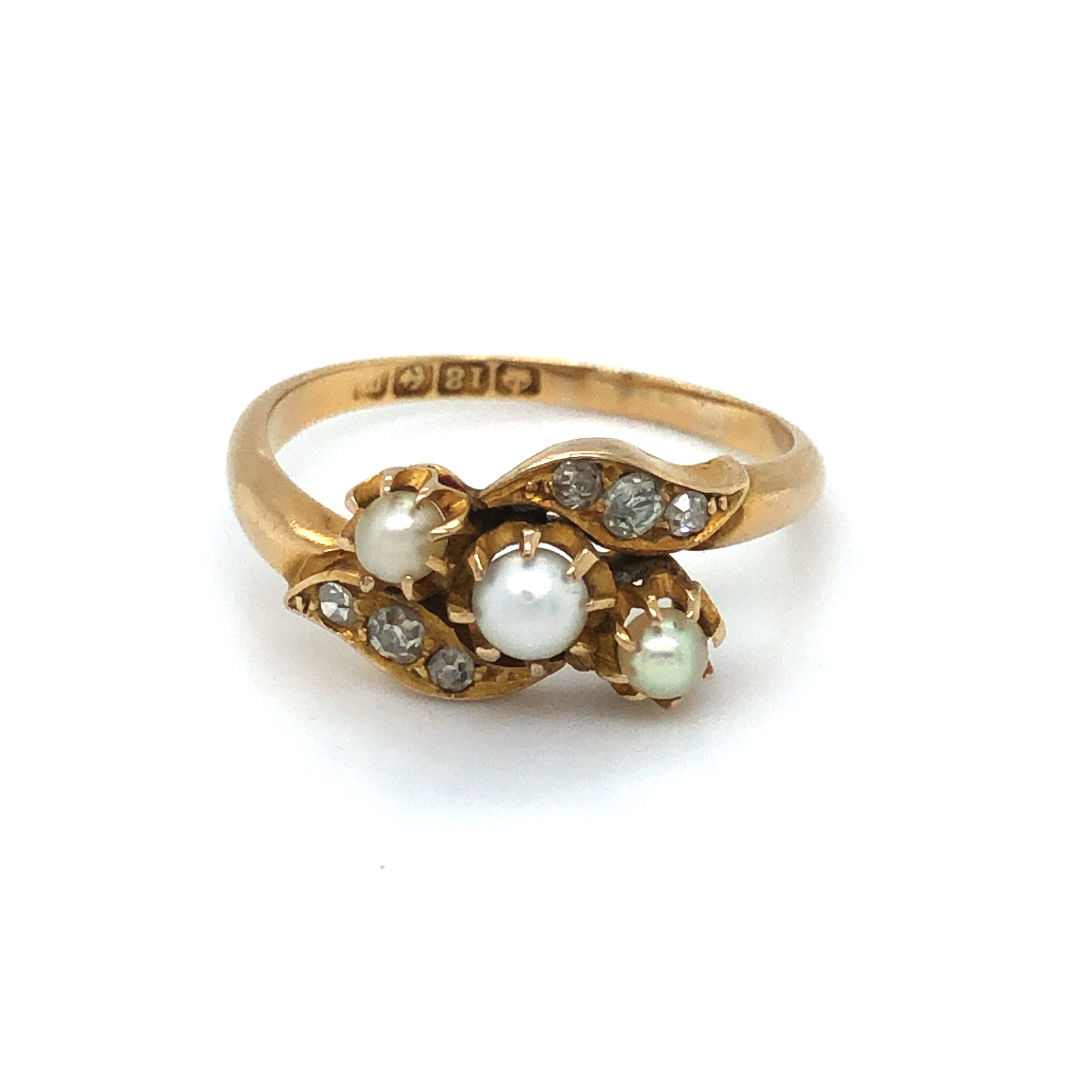 Edwardian pearl discount ring