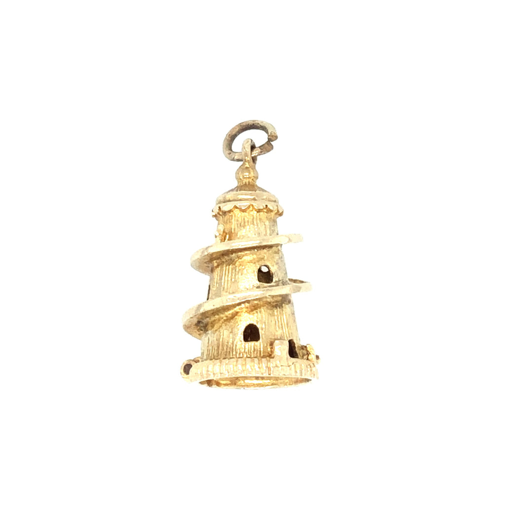 Gold helter-skelter charm The Vintage Jewellery Company