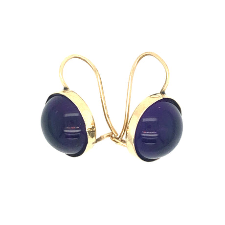 Gold & Amethyst Vintage Earrings