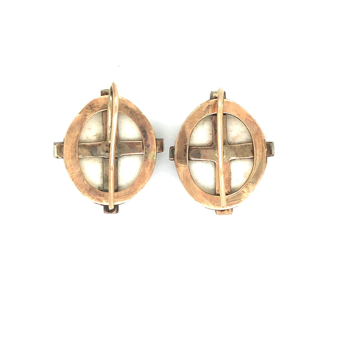 Late 19th Century Cameo Earrings with Split Pearls The Vintage Jewellery Company