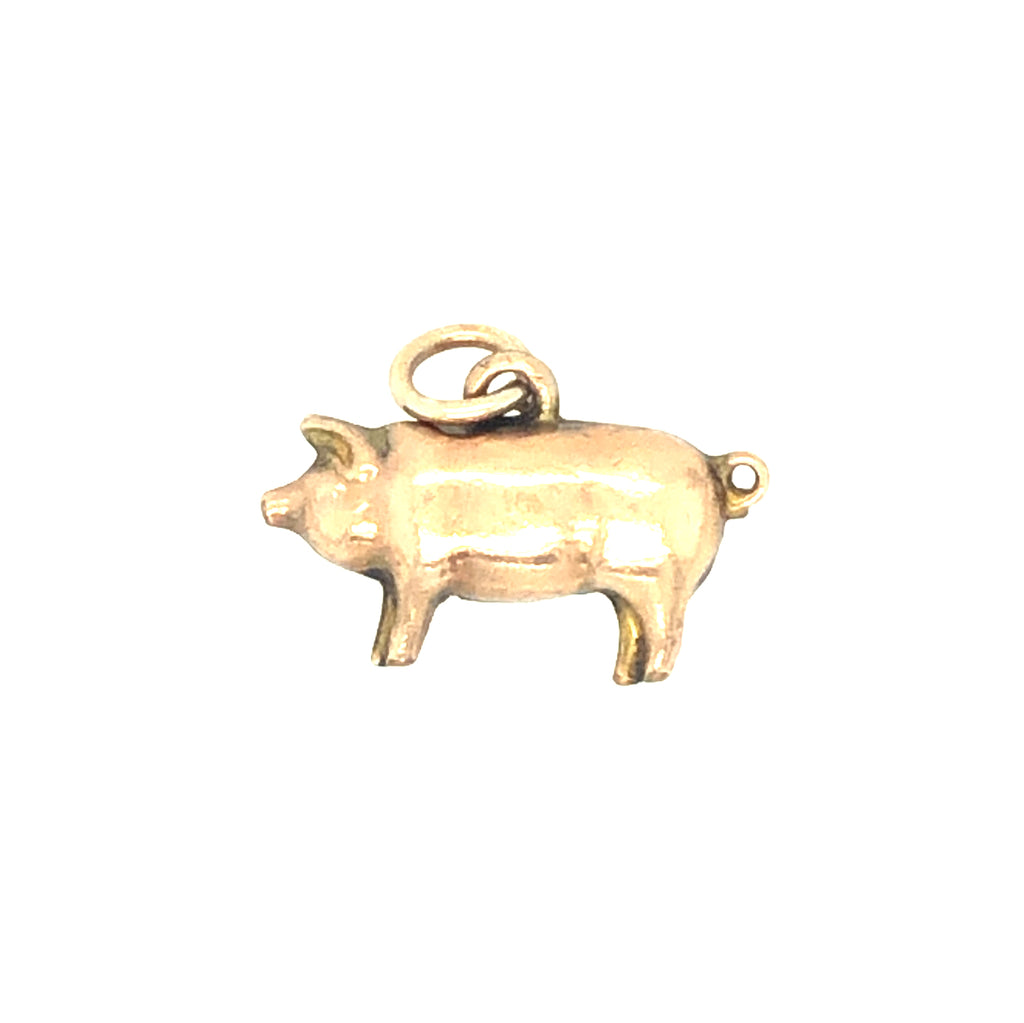 Rose Gold Antique Pig Pendant
