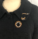 Sapphire & Diamond Vintage Bow Brooch The Vintage Jewellery Company