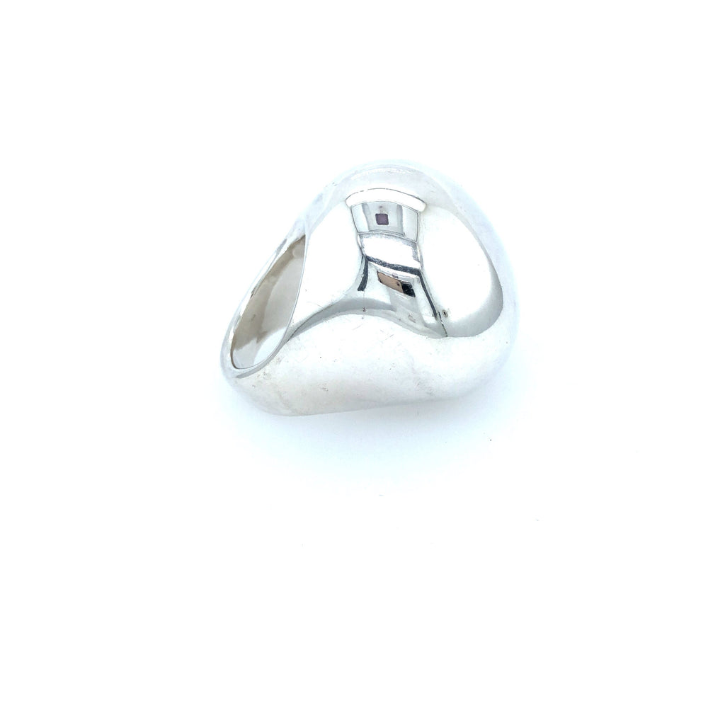 Sliver High Dome Statement Ring The Vintage Jewellery Company