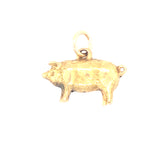 Victorian 9ct Gold Pig Charm Antique Pendant