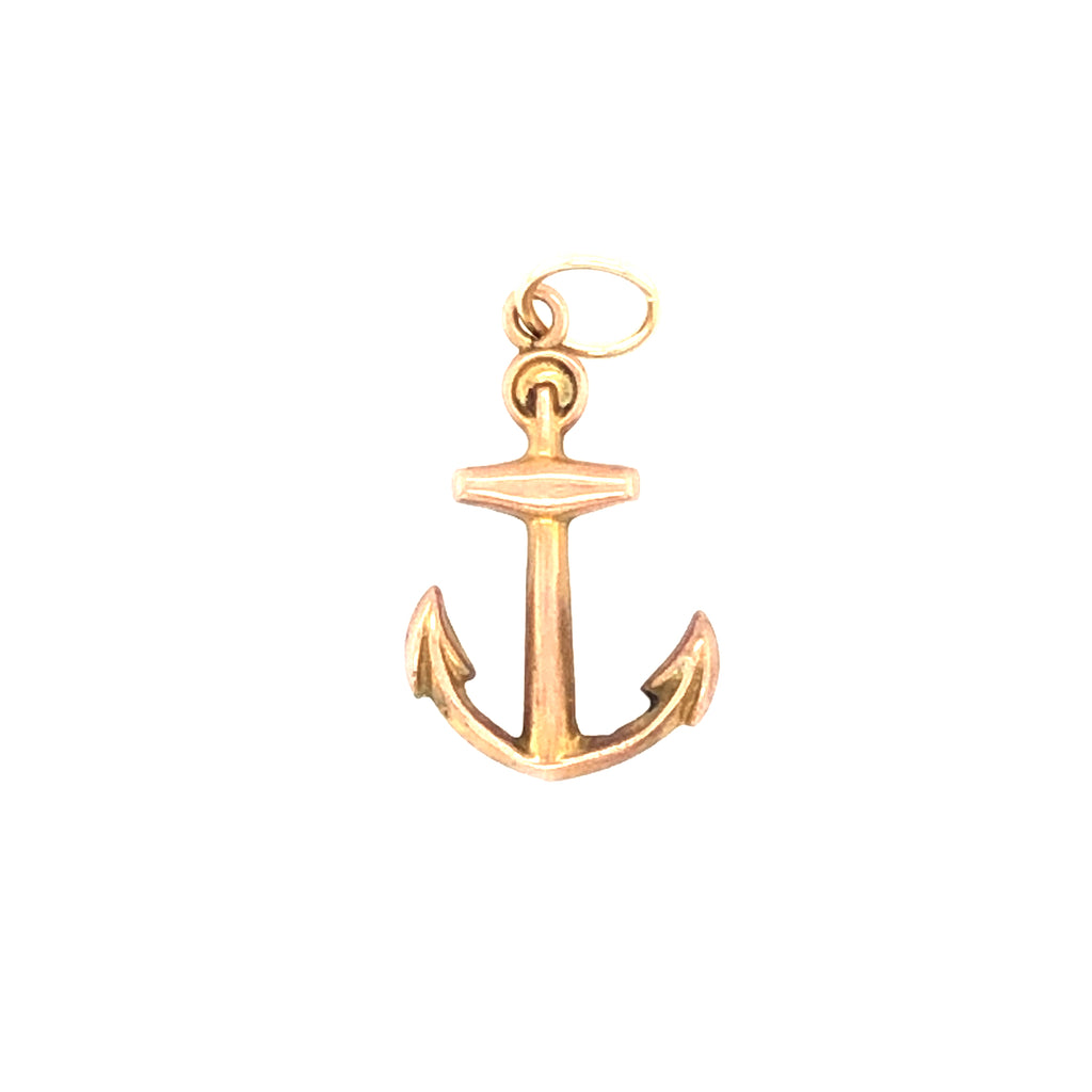 Victorian antique gold anchor pendant 