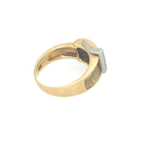 Vintage 18k Gold Buckle Ring Set With Diamonds The Vintage Jewellery Company